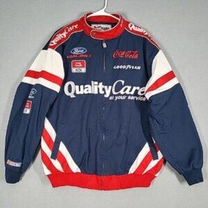 VTG NASCAR Chase Authentics Jacket Men's L Multicolor Ford Quality Care Racing